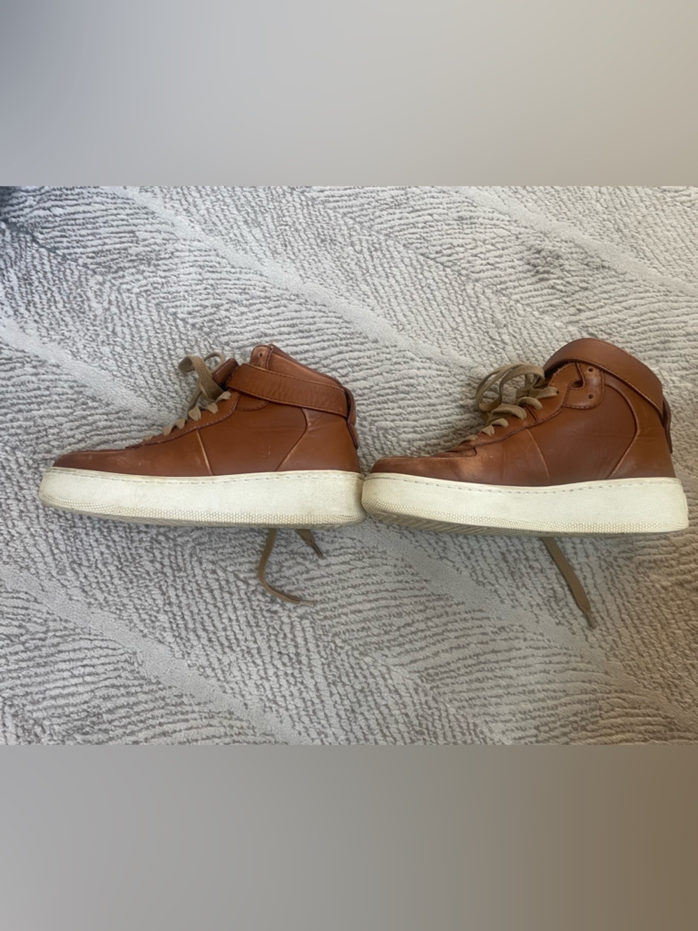 Celine Women’s High-Top Leather Sneakers in Brown - Picture 9 of 13